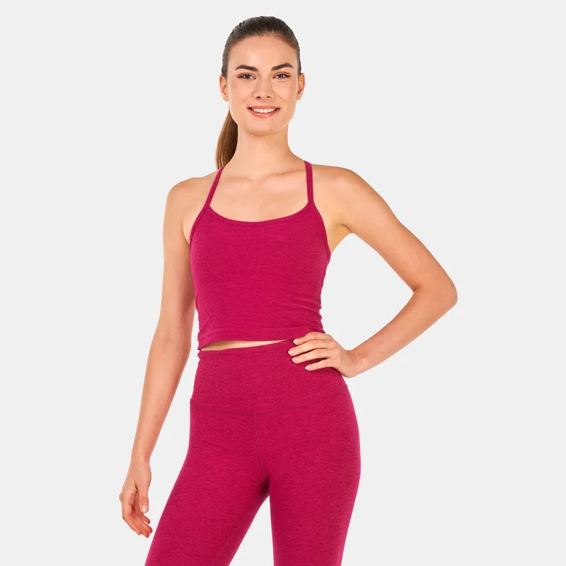 بيوند يوغا تيشيرت بلا أكمام سبيس-داي سليم ريسرباك كروبد للنساء